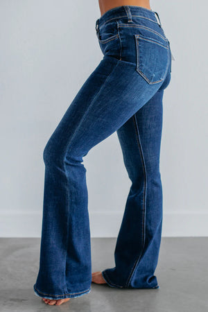Slim-Fit Flared Denim Jeans
