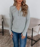 Long-Sleeve Henley Top