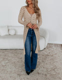 Open-Front Crochet Knit Cardigan
